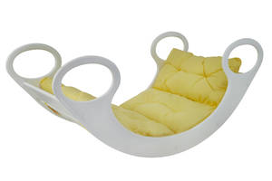 Универсальная качалка-кроватка Uka-Chaka Маxi 104х45х53 см Белая/Желтый