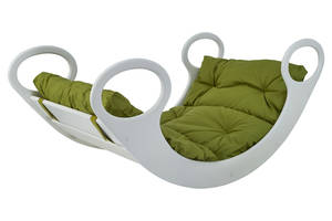 Универсальная качалка-кроватка Uka-Chaka Мini 36х82х46 см Белая/Зеленый