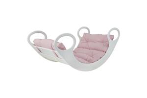 Универсальная качалка-кроватка Uka-Chaka Мini 36х82х46 см Белая/Розовый