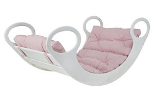 Универсальная качалка-кроватка Uka-Chaka Маxi 104х45х53 см Белая/Розовый