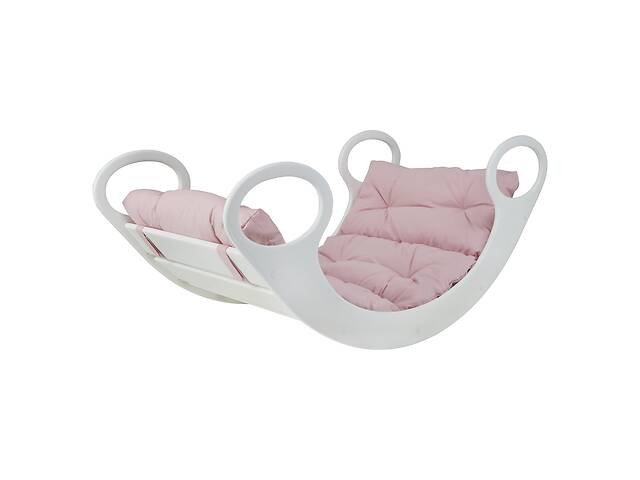 Универсальная качалка-кроватка Uka-Chaka Мini 36х82х46 см Белая/Розовый