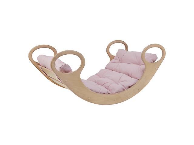 Универсальная качалка-кроватка Uka-Chaka Мini 36х82х46 см Дерево/Розовый