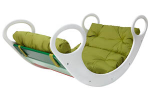 Универсальная качалка-кроватка Uka-Chaka Мini 36х82х46 см Радуга/Зеленый