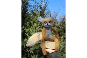 Упораний Лис валяна іграшка з вовни інтер'єрна лисичка подарунок лисиця іграшка сувенір лисиця валяна лисиця іграшка