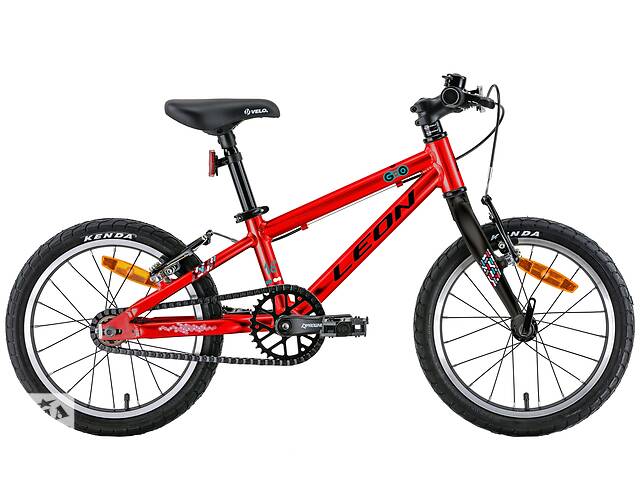 Велосипед 16' Leon GO Vbr 2022 8' Красный с черным