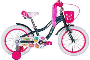 Велосипед детский 16' Formula CREAM 2022 зеленый с розовым