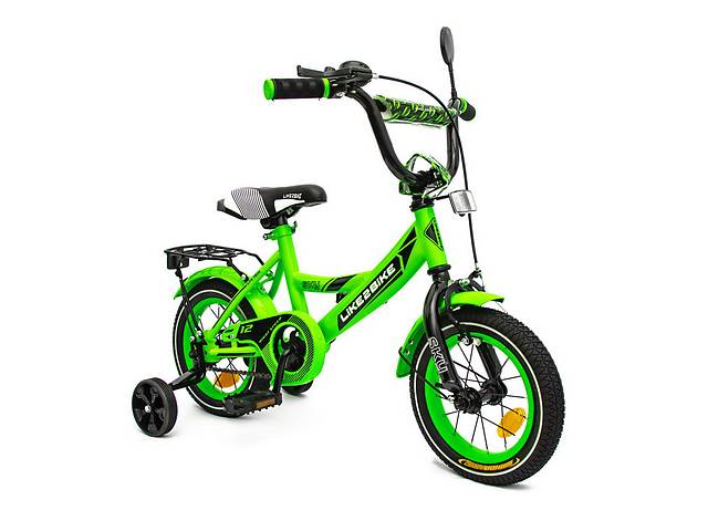 Велосипед дитячий 2-х колісний 12'' 211215 Like2bike Sky, салатовий, рама сталь