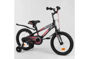 Велосипед детский 2-х колёсный 'CORSO' 16' (собран на 75%) Black/Red (101964)