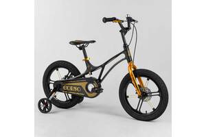 Велосипед детский магниевый 2-х колёсный 'CORSO' 16' (собран на 75%) магниевые диски Black/Gold (101958)
