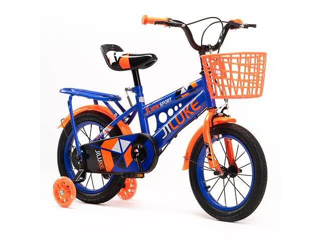 Велосипед детский WHM NEW SPORT DH-008-2 14' Синьо-помаранчевий (2000989604617)