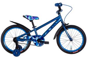 Велосипед ST 18' Formula SPORT с крылом Pl 2022 (синий с голубым)