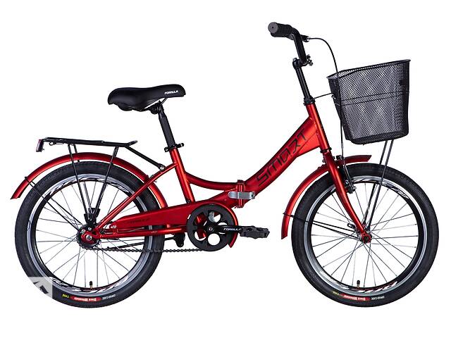Велосипед ST 20' Formula SMART Vbr рама- с багажником задн St с корзиной Pl с крылом St 2024 (червоний (м))