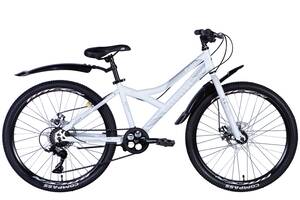 Велосипед ST 24' Discovery FLINT DD рама- ' с крылом Pl 2024 (белый (м))