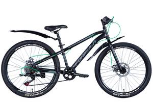 Велосипед ST 24' Formula FOREST DD рама- с крылом Pl 2024 (чорно-зелений (м))