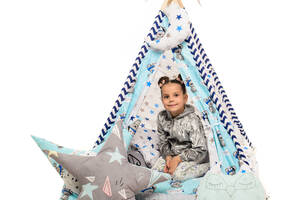 Вигвам детская игровая палатка Kospa Мишки 160х115х115 см Blue