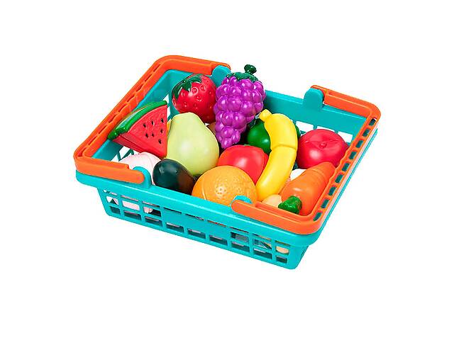 Игровой набор Овощи фрукты на липучках в корзинке Battat KD34646