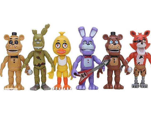 Игровой набор Пять ночей с Фредди, 6в1, 9 см - Five nights at Freddy’s SKL14-322645