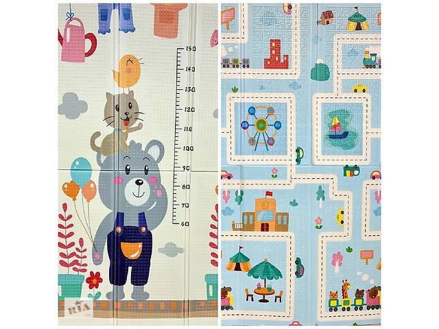 Игровой термо коврик в сумке Baby Home Textile Animals 2-х сторонний 180х200х0.8 см Разноцветный (109962)