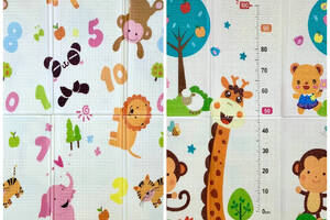 Игровой термо коврик в сумке Baby Home Textile Animals 2-х сторонний 180х200х0.8 см Разноцветный (104479)