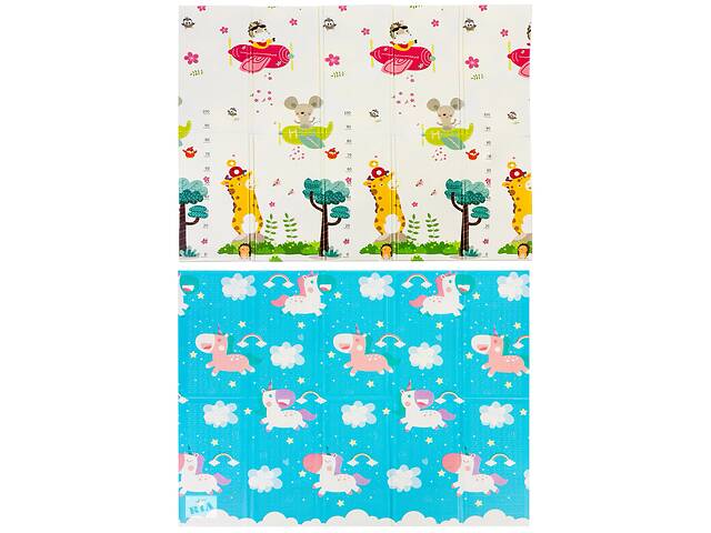 Игровой термо коврик в сумке Baby Home Textile Animals 2-х сторонний 180х120х0.8 см Разноцветный (103446)