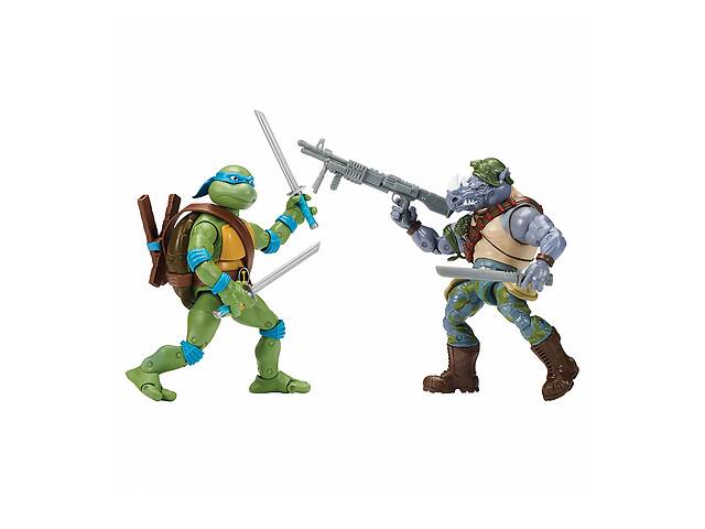 Игровые фигурки в наборе TMNT Леонардо против Рокстеди 15 см KD98693