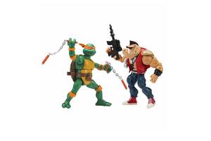 Игровые фигурки в наборе TMNT Микеланджело против Бибопа 15 см KD98694