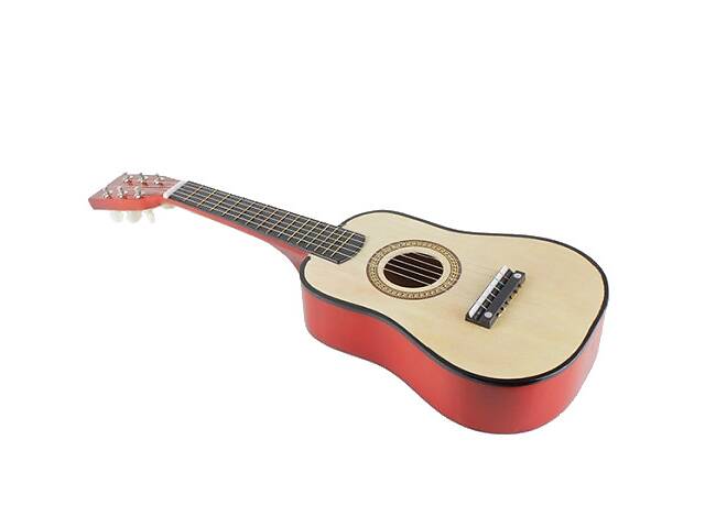 Іграшкова гітара з медіатором M 1 369 дерев'яна (Натуральний)
