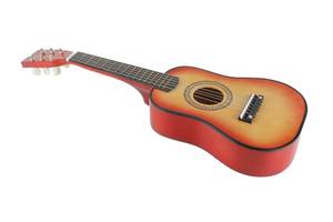 Іграшкова гітара з медіатором M 1 369 дерев'яна (Помаранчевий)