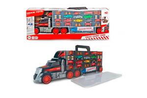 Игрушечный набор Dickie Toys Грузоперевозчик 62 см с 7 машинками и ручкой OL86873