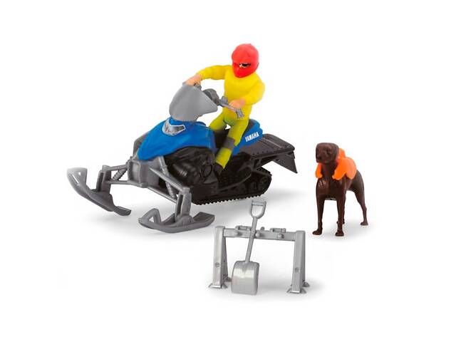 Игрушечный набор Dickie Toys Playlife Снегоход с фигуркой 15 см OL86890