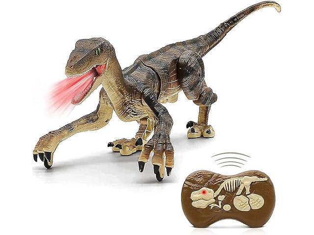 Игрушки-динозавры с дистанционным управлением свет звук,тряской головой и хвостом + Подарок