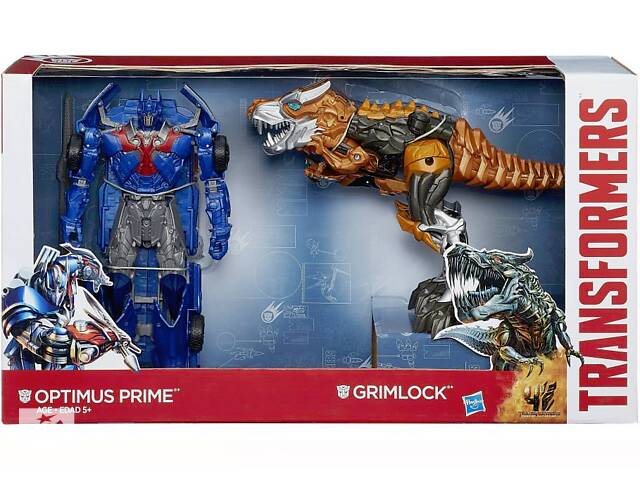 Игрушки трансфомеры 2в1 Hasbro Гримлок и Оптимус Прайм, 22 см - Grimlock & Optimus Prime Купи уже сегодня!