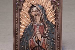 Икона картина настенная с креплением Veronese Дева Мария 23х15 см 76550 бронзовое покрытие Купи уже сегодня!