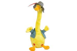 Интерактивная игрушка Dansing duck 100 песен подсветка повторяет слова желтый (TWM-4261_358)