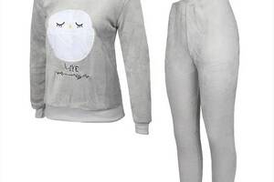 Женская Lesko пижама Lesko Owl Gray M