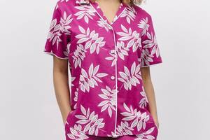 Женская пижама Cyberjammies Emmi 9652-9655 10/S Розовый с принтом листьев (5051877445949)