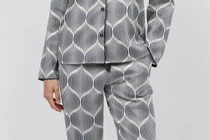 Женская пижама Cyberjammies Nicole 9766-9767 18/2XL Серый с абстрактным принтом (5051877458611)