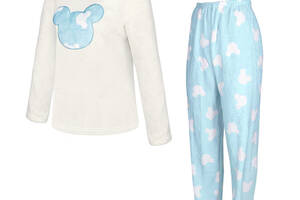 Женская пижама Lesko Mickey Mouse 2XL Бело-синий (10445-50320)