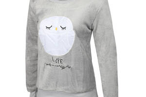 Женская пижама Lesko Owl L Серый (10439-54932)