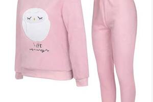 Женская пижама Lesko Owl Pink XL