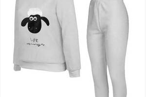 Женская тёплая пижама Lesko Shaun the Sheep Gray M