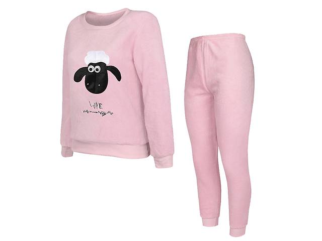 Женская тёплая пижама Lesko Shaun the Sheep L Розовый (10447-55564)