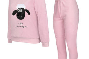 Женская тёплая пижама Lesko Shaun the Sheep Pink M