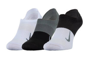 Женские Носки Nike W NK EVERYDAY PLUS LTWT NS 3PR 34-38 (7dCV2964-904 34-38) Черный Серый Белый