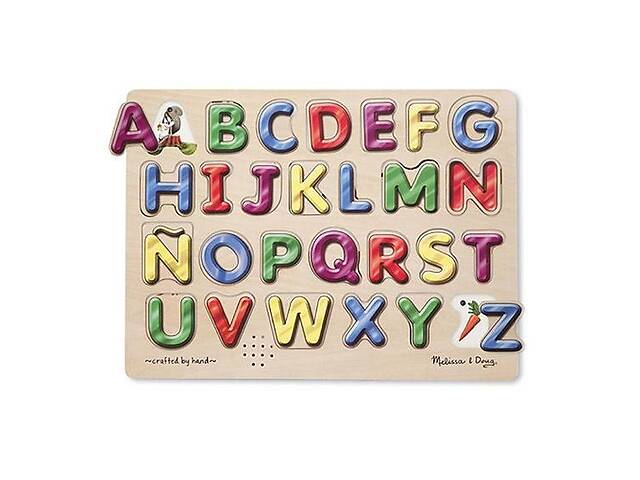 Звуковой пазл для малышей Melissa&Doug ' Испанский алфавит' деревянные элементы