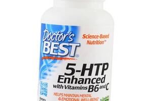5-гидрокситриптофан усиленный витаминами В6 и С 5-HTP Enhanced with Vitamins B6 and C Doctor's Best 120вегкапс (72327...