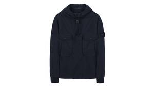 Анорак Stone Island 639F2 Ghost Piece Cotton Nylon Tela Black L