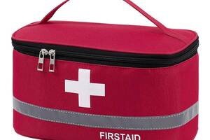 Аптечка, сумка-органайзер для медикаментов First Care Красная (IBH046R)