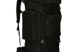 Армейский туристический рюкзак A21 70 л 65х16х35 см черный (2090045149)