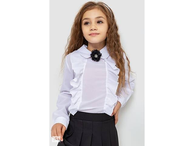 Блуза для девочек нарядная Белый 172R103 Ager (103017_792728) 140